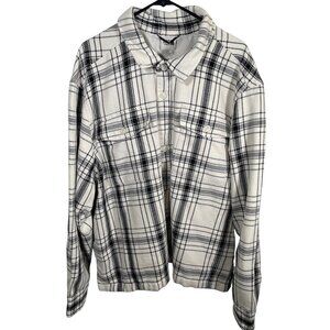 The North Face Valley Twill Utility Shacket Mens XXL Button Lined Plaid New NWT